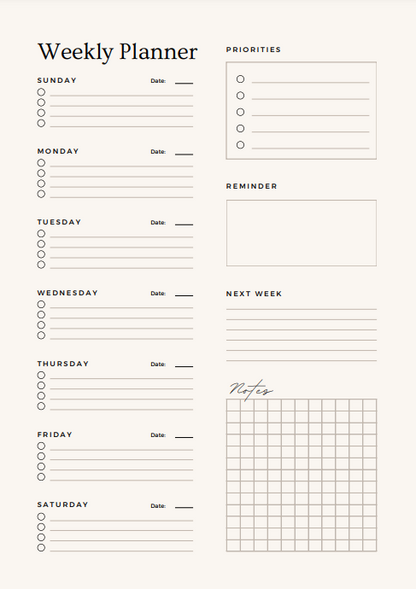 Your Digital Weekly Planner: Stay Organized, Stay Productive